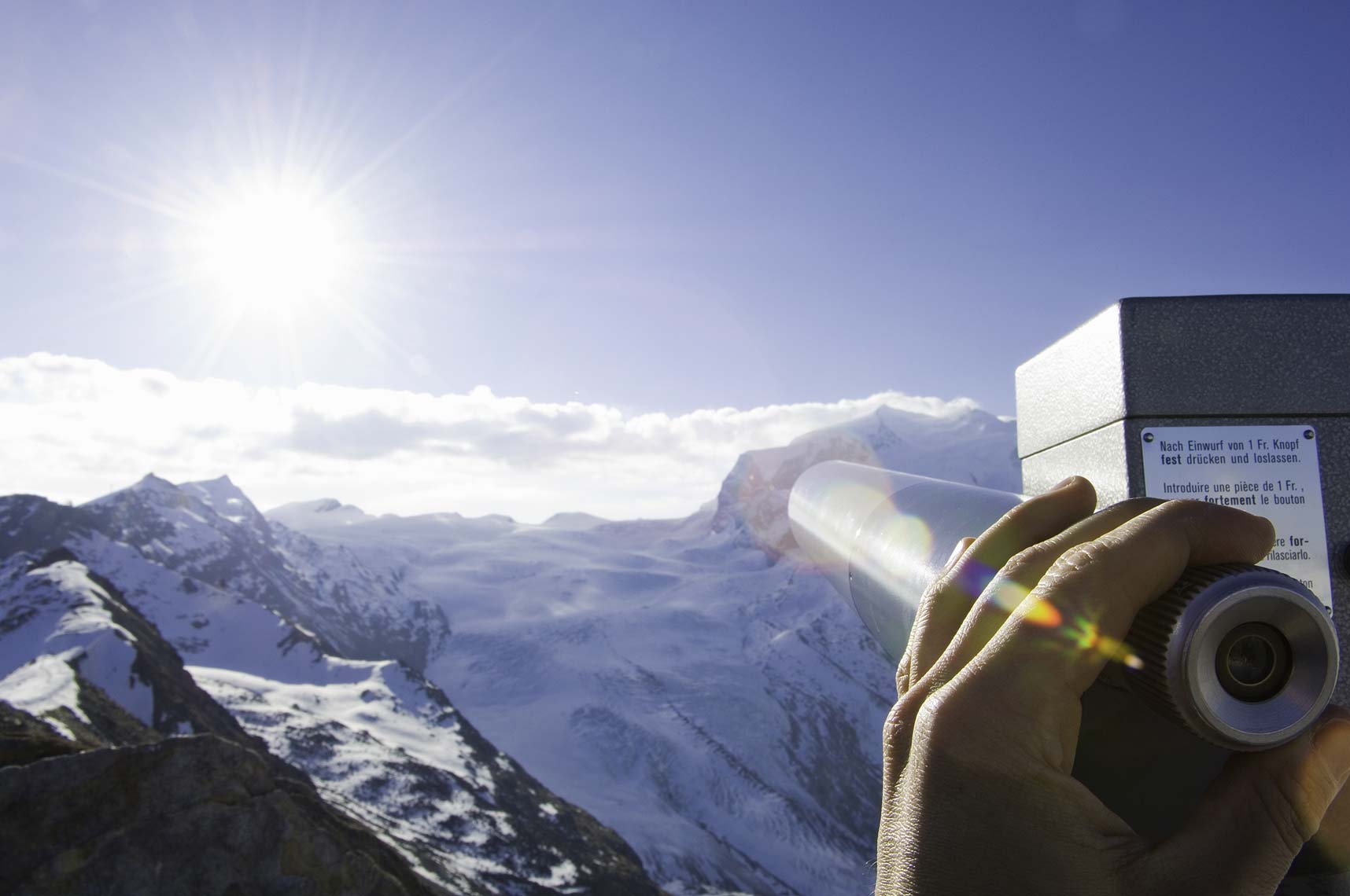 Swiss Alps spotting scope