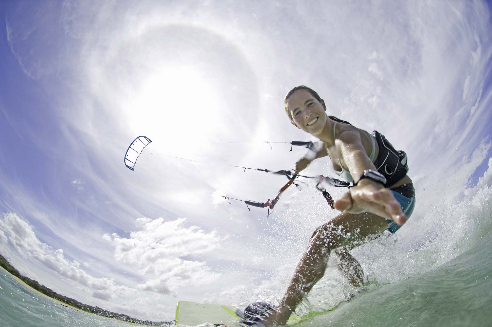 Maui female kiteboarder